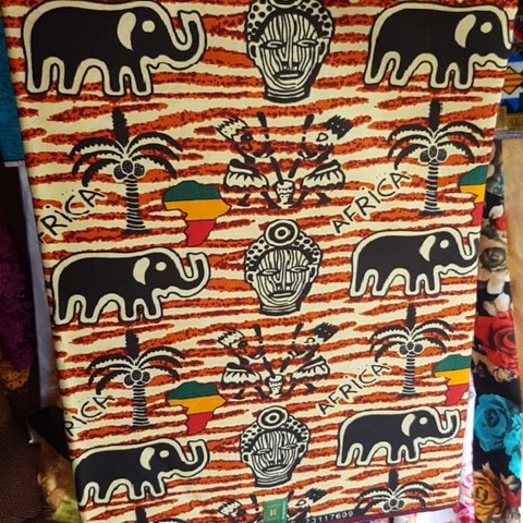 tissu pagne wax africain 6 yard,ventes solidaire,lafermedeleo,La ferme de Léo,