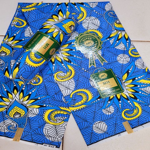 tissu pagne wax africain 6 yard,ventes solidaire,lafermedeleo,La ferme de Léo,