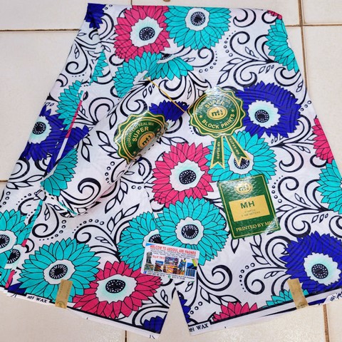 tissu pagne wax africain 6 yard,ventes solidaire,lafermedeleo,La ferme de Léo,