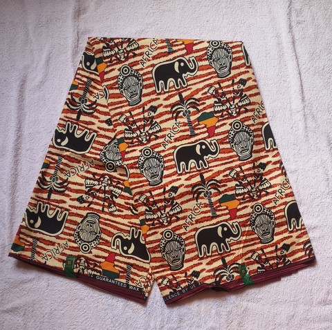 tissu pagne wax africain 6 yard,ventes solidaire,lafermedeleo,La ferme de Léo,