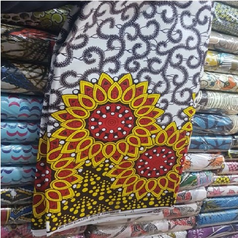 tissu pagne wax africain 6 yard,ventes solidaire,lafermedeleo,La ferme de Léo,