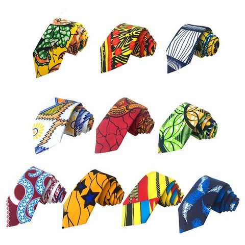 cravatte en tissu pagne