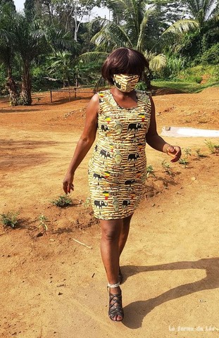 Robe femme en tissu pagne