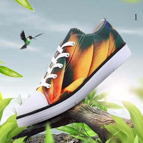 Chaussures en toile mixte à personnaliser par votre image
